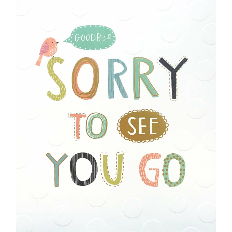 UK Greetings Goodbye & Good Luck Tri-Fold Greeting Card 16x18 cm with Envelope