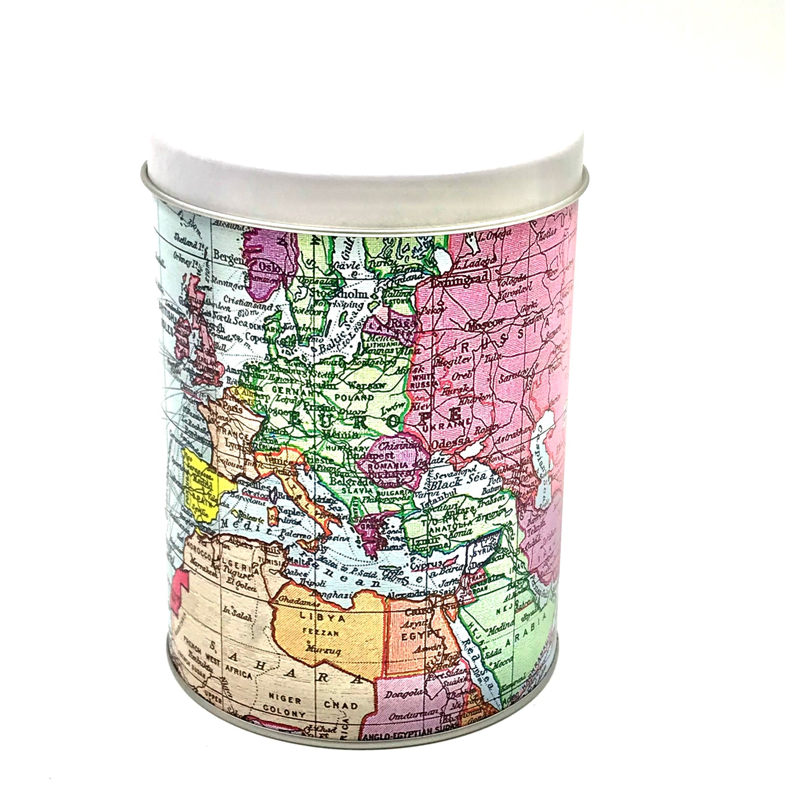 Elite World Traveler 10x14cm Cylinder Tin Box