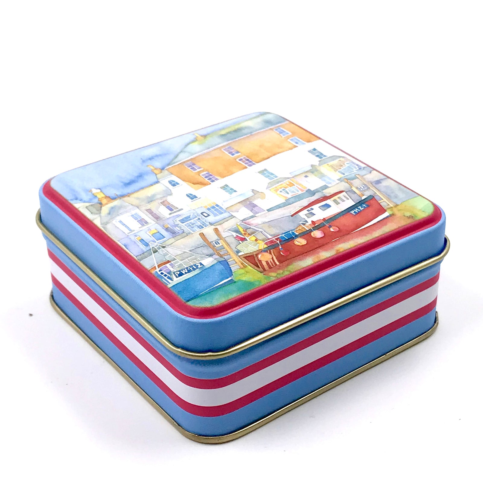 Elite Emma Ball 9x9x4cm Square Tin Box