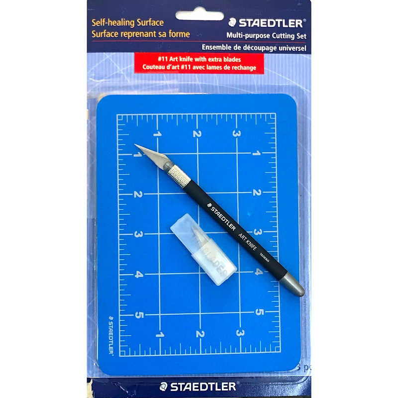 Special Offer Staedtler Multi-Purpose Cutting Mat & Art Knife Set - A6