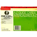 Rexel A-Z Index Guid Cards 200x125 mm