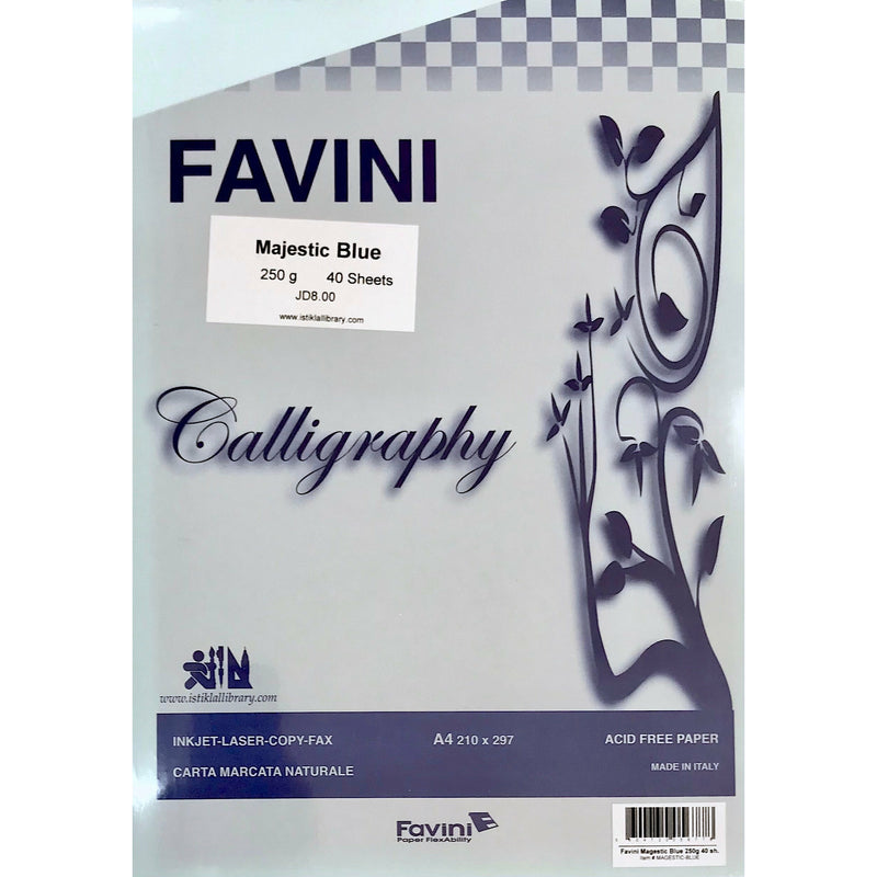 Favini Majestic Metallic Fine Card Stock Paper 250g Paper A4 - Pack of 40 Sheets