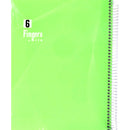 Bassile Hard Cover 6 Subject Spiral Notebook 144 Sheets - A4