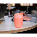 كأس قهوة مع غطاء محكم الأغلاق ٣٤٠ مل لون وردي مرجاني 