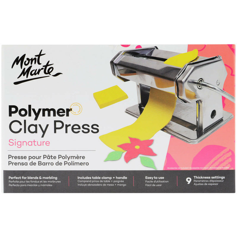 Mont Marte Signature Polymer Clay Press - 9 Thickness Settings