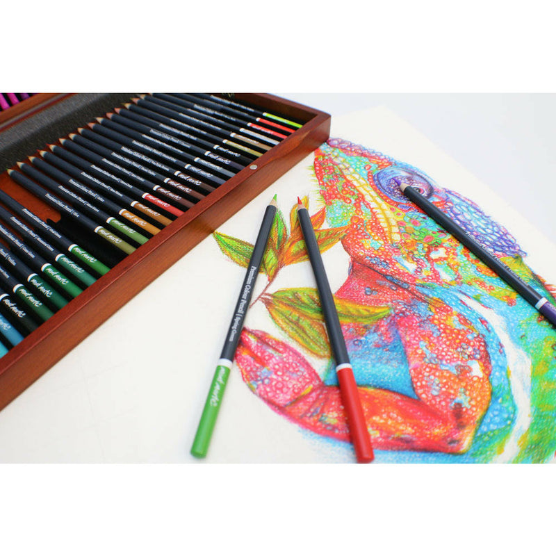 Mont Marte 72 Premium Colour Pencil Set in Wooden Box