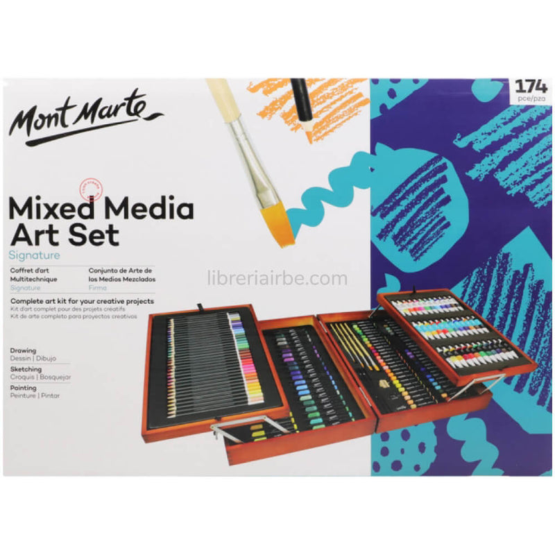 Mont Marte Signature Mixed Media Art Set in Wooden Box - 174 Pcs