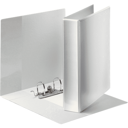 A4 جلاسور عطائات فاخر حلقتين ٣٥ملم مجلد بلاستيك أبيض ازلته
