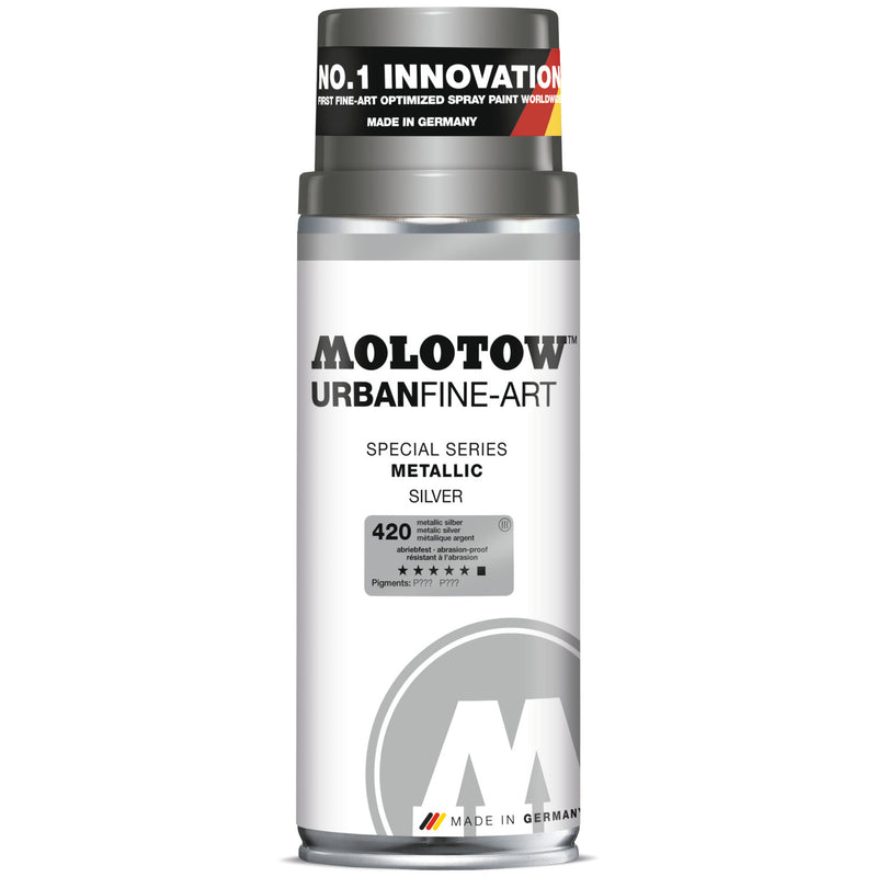MOLOTOW Spray Paint 400ml - METALLIC SILVER