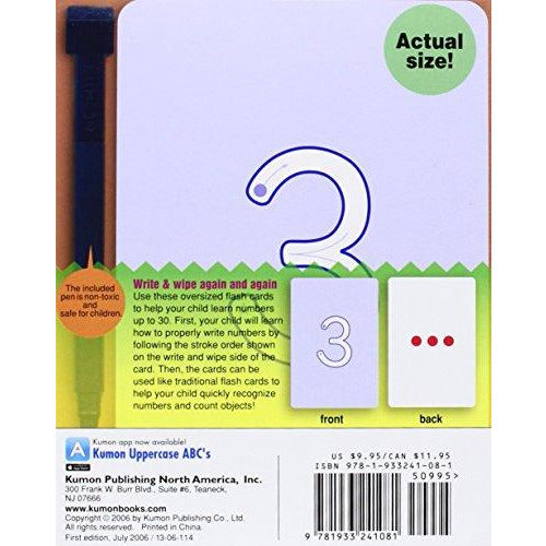 Numbers 1-30 Write & Wipe Flash Cards (Ages 2+)