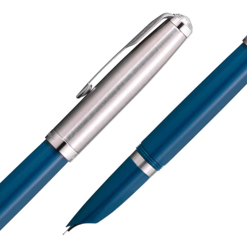 Parker 21 Vintage Aerometric Blue CT Fountain Pen - MINT Condition