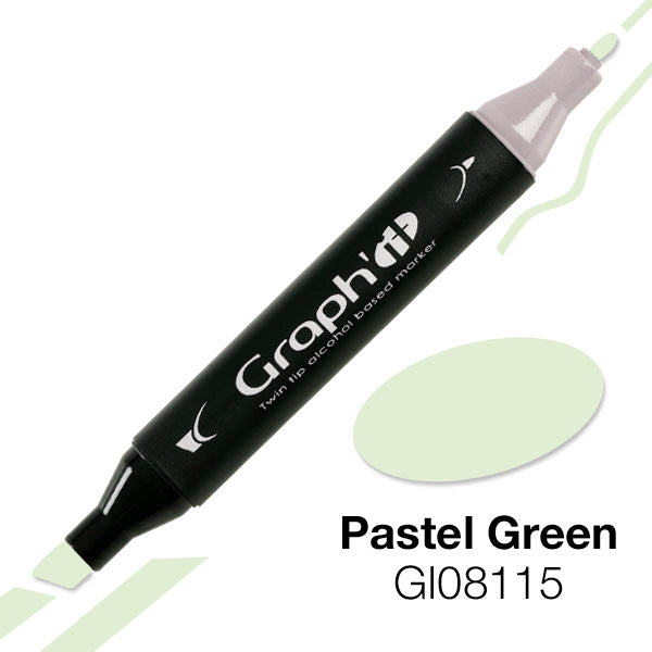 قلم ماركر رأسين غراف ات للرسم الجرافيكي و التصميم  درجات الأصفر أخضر
