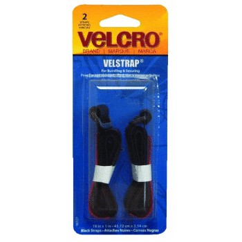 Velcro Brand Velcro Straps Black 45x2.54 cm - Pack of 2