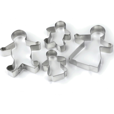 Fox Run Gingerbread Family Cookie Cutter Set - Pack of 4