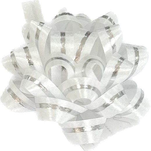 Prasent Poly Bows with Sticker Small Diameter 35mm - Pack of 1