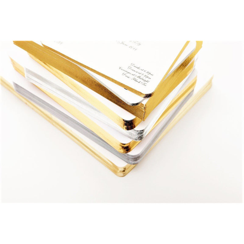 Alabaster Gold Gilded Thick Invitation Cards - Pack of 50