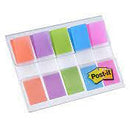 3M Post-it® Plain Index Tabs 11,9x43,2 mm Assorted Colours - Pack of 100