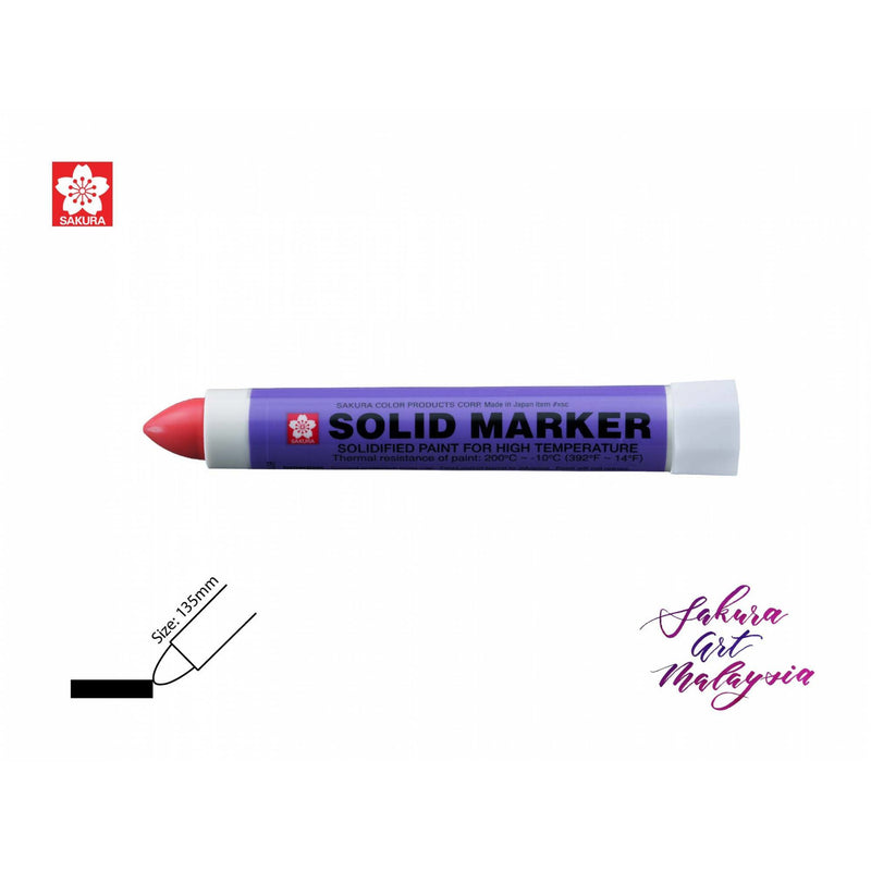 قلم ماركر شمع مساحة صناعي مقاوم لدرجات الحرارة العالية ساكورا لون احمر 