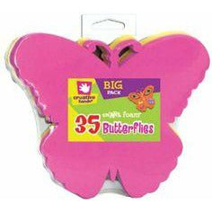 Creative Hands Foam Butterfly Shapes 16 x 12 cm - Pack of 35