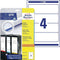 Zweckform LAF BoxFile Filing Labels Printable A4 Sheets - Pack of 25 Sheets