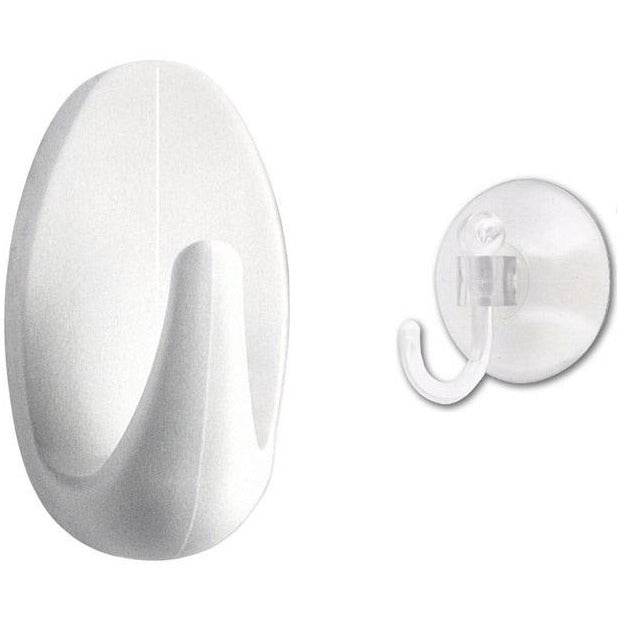 Medium Transparent Plastic Suction Cup + Plastic Hook