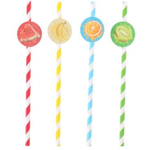 مصاصة شرب ورقية ملونة سعة ٢٠