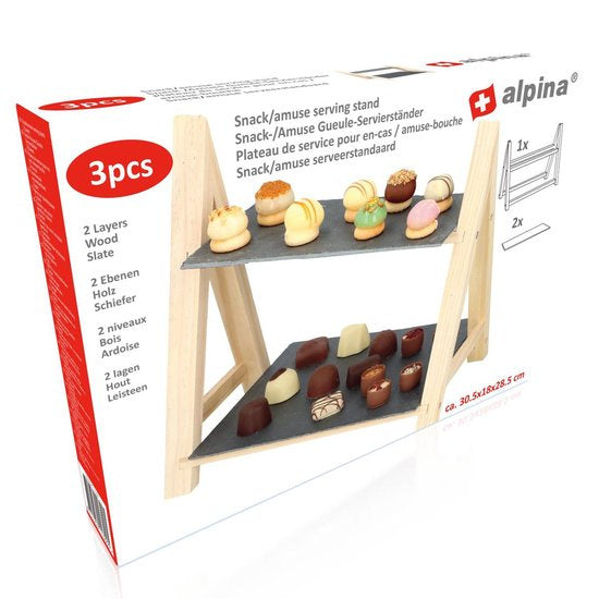 Alpina Desserts & Snacks Serving Slate Stand - Pack of 1