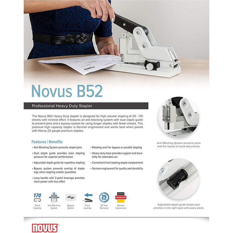 Novus B 52/3 Heavy Duty Stapler up to 170 Sheets
