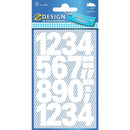 Zweckform Numbers Labels - Bold White - Weatherproof