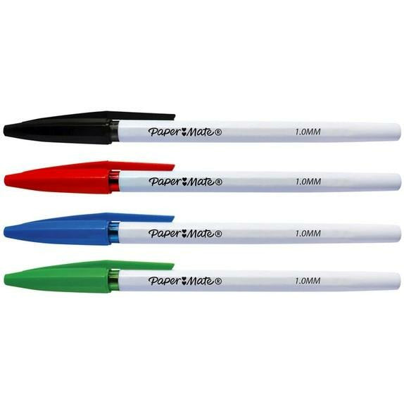 قلم حبر جاف مع غطاء متوسط ١،٠ ملم بيبرميت سعة ٨ قلم