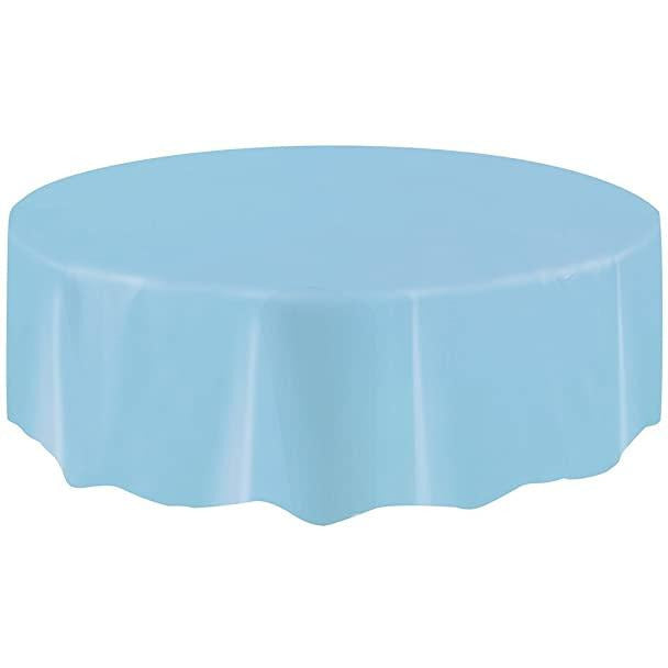 Unique Plastic Table Cover Solid Colors Round - Diameter 2.13 M