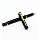 قلم حبر جاف باركر ريالتو أسود مط ملقط ذهبي

