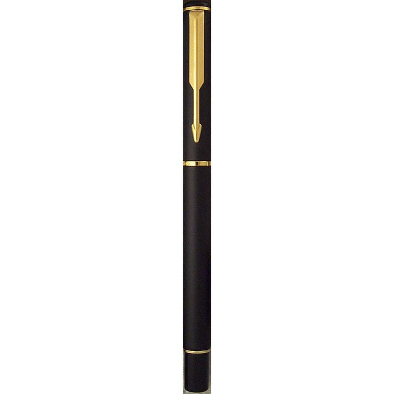 قلم حبر جاف باركر ريالتو أسود مط ملقط ذهبي

