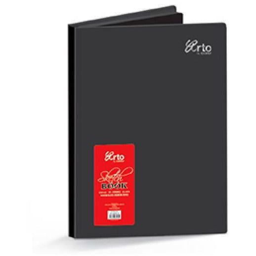 CampAp Arto Black Paper Hard Cover Sketch Book 140g - A4