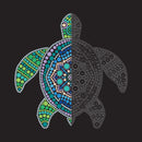 Plaid Let's Paint By Numbers Sea Turtle On Printed Black Canvas 35x35 cm