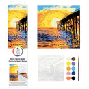 Plaid Let's Paint By Numbers West Coast Pier On Printed Canvas 35x35 cm