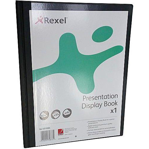 Rexel Nyrex Hard Cover Slim View Display Book - A4