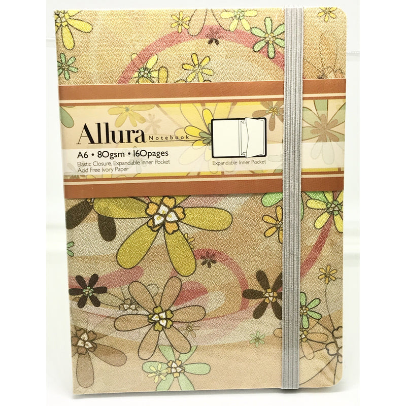 CampAp Allura Journal with Elastic Band Lined 80 GSM - A6