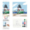 Plaid Let's Paint By Numbers Christmas Lighthouse On Printed Canvas 35x35 cm