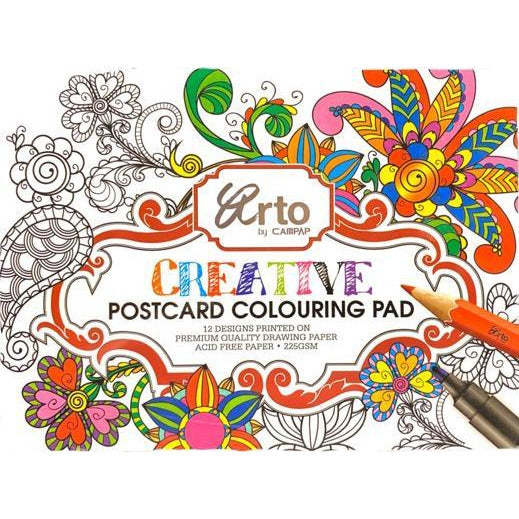 CampAp Arto Postcard Adult Coloring Pad - 16.5 X 12 CM