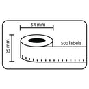 Dymo LW 25x54 mm Labels - Roll of 500