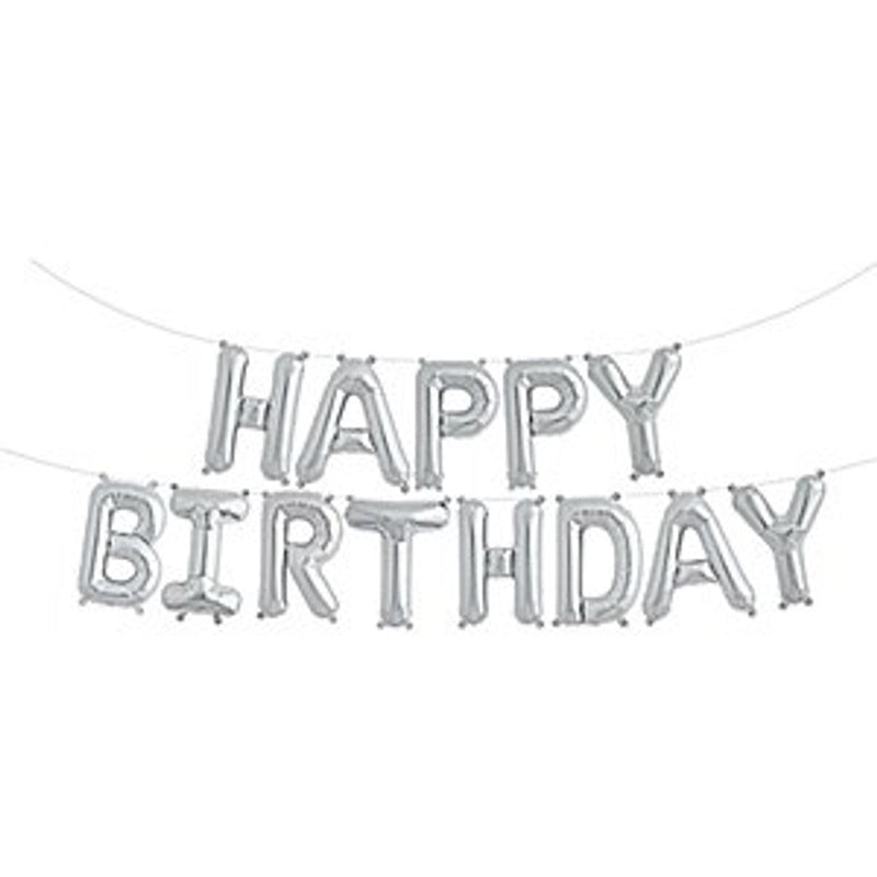 Unique Happy Birthday Foil Letter Balloon Banner Kit
