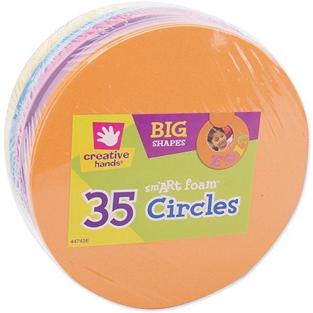 Creative Hands Circles Foam Shapes 15.5 cm - Pack of 35