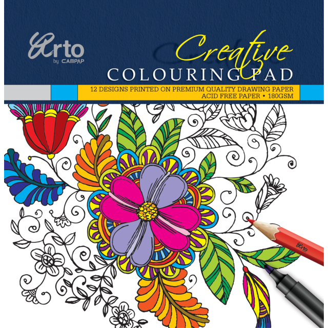 CampAp Arto Creative Adult Coloring Pad - 20 X 20 cm