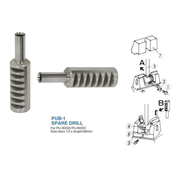 Open Spare Drill for PU-3000 Heavy Duty Puncher