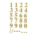 Zweckform 0-9 Gold 15mm Numbers Labels Weatherproof - Pack of 40 (2 Sets)