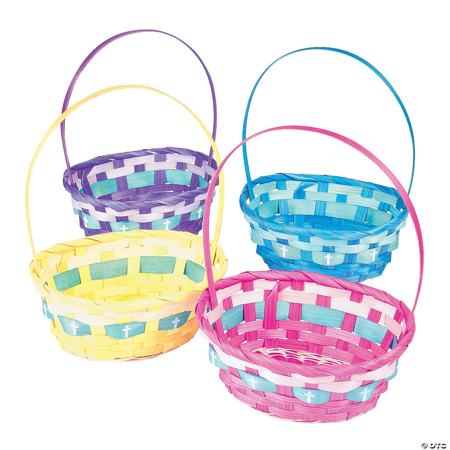 Korea Woven Plastic Easter Basket Oval - Pack of 1