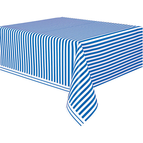 Unique Plastic Table Cover Stripe 1.37 X 2.74m - Rectangular