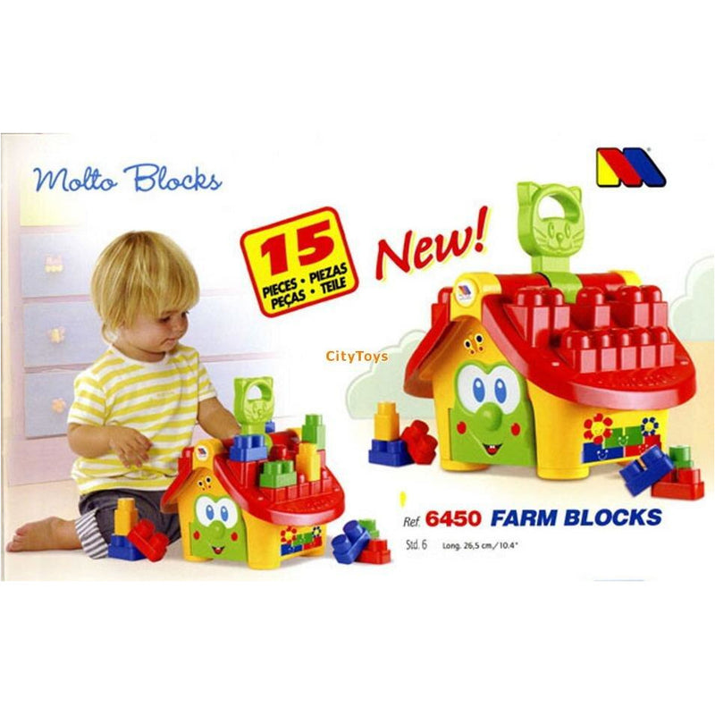 Molto Farm House Building Blocks - 15 pcs
