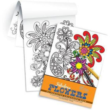 CampAp Arto Fabulous Flower Adult Coloring Book 180 GSM - A4